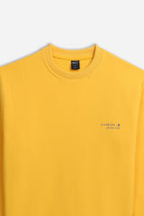 FELPA GIROCOLLO CON STAMPA GIALLO