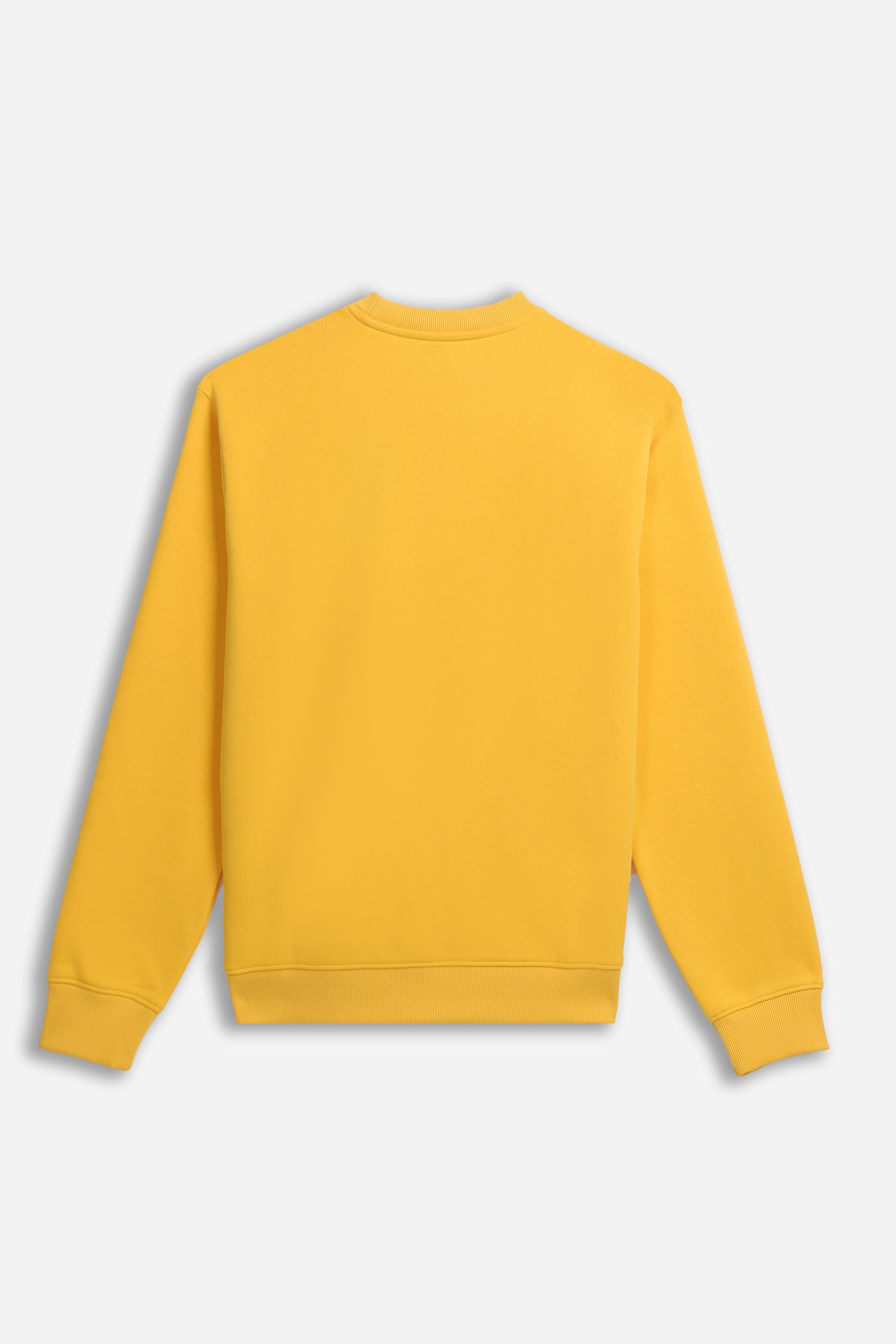 FELPA GIROCOLLO CON STAMPA GIALLO