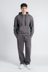 PANTALONE JOGGING FONDO LARGO GRIGIO SCURO