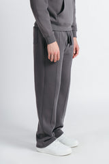 PANTALONE JOGGING FONDO LARGO GRIGIO SCURO