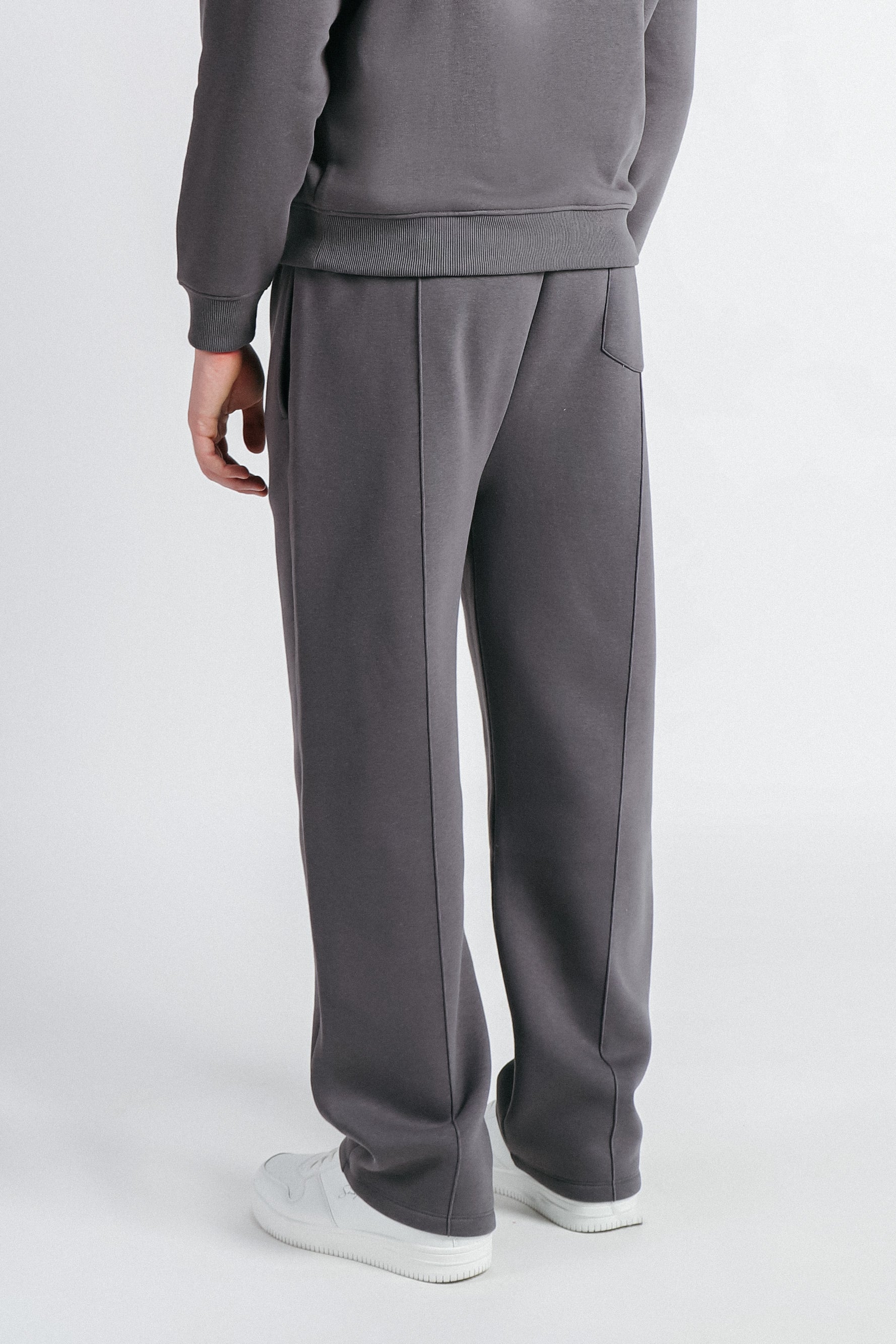 PANTALONE JOGGING FONDO LARGO GRIGIO SCURO