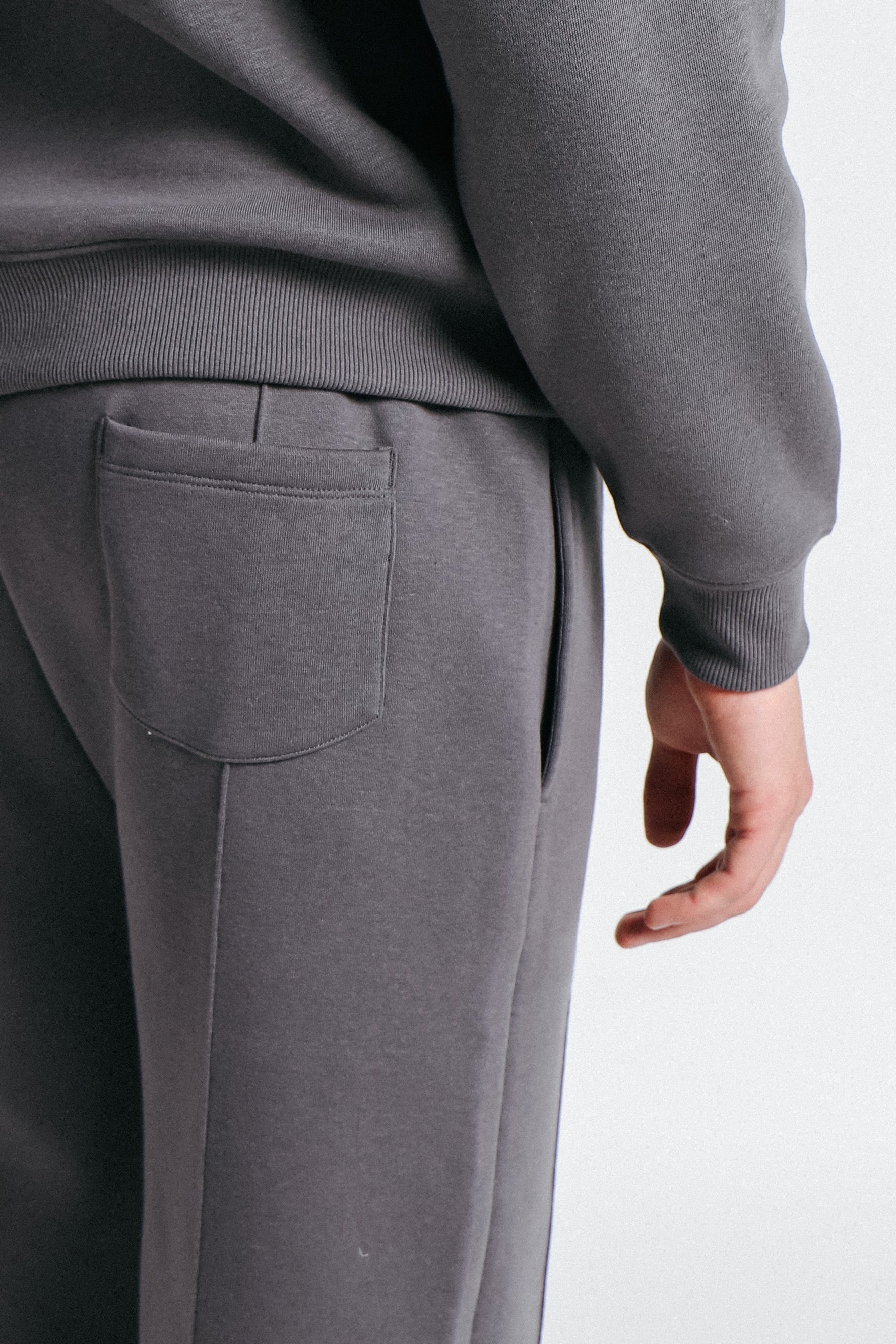 PANTALONE JOGGING FONDO LARGO GRIGIO SCURO