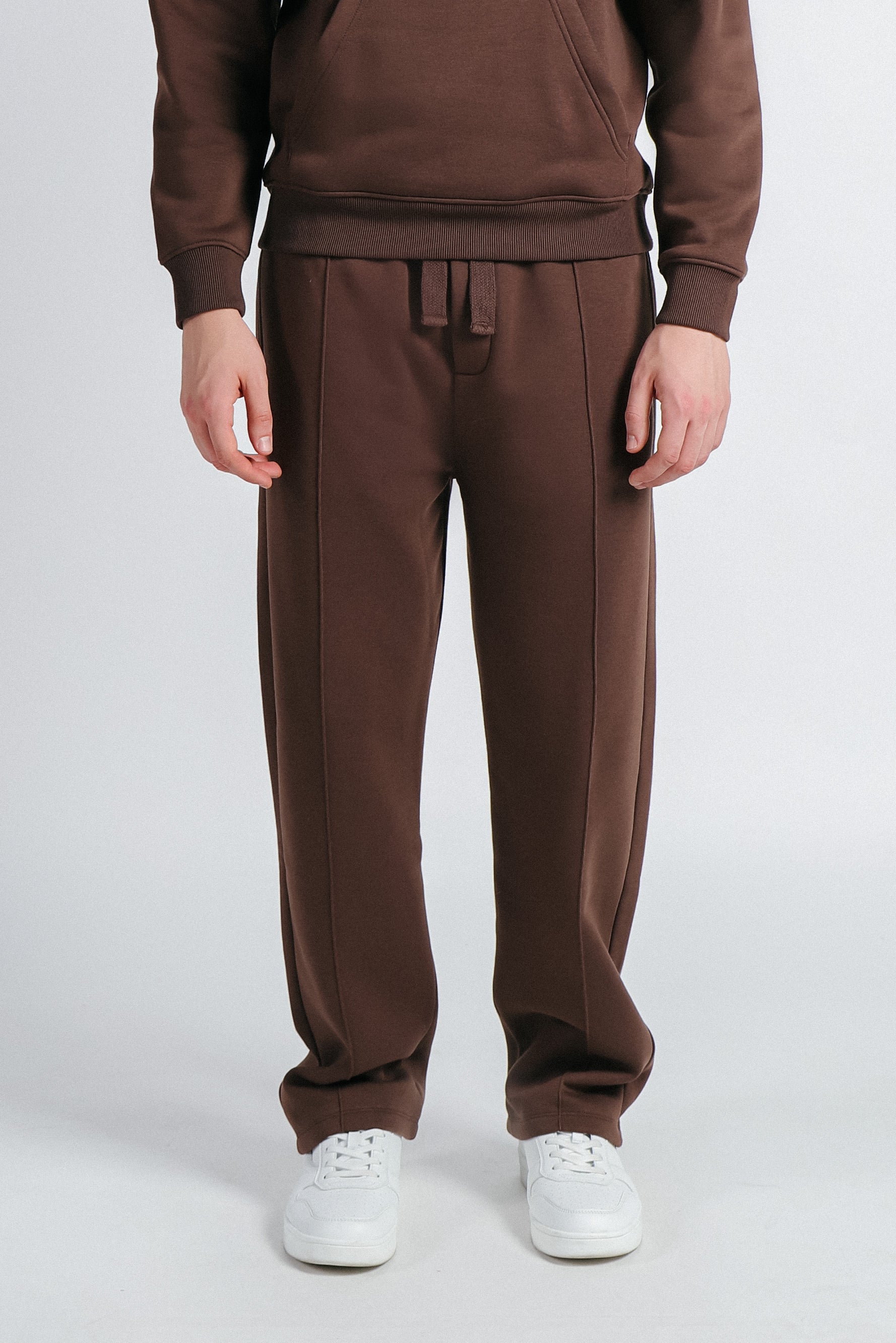 PANTALONE JOGGING FONDO LARGO MARRONE