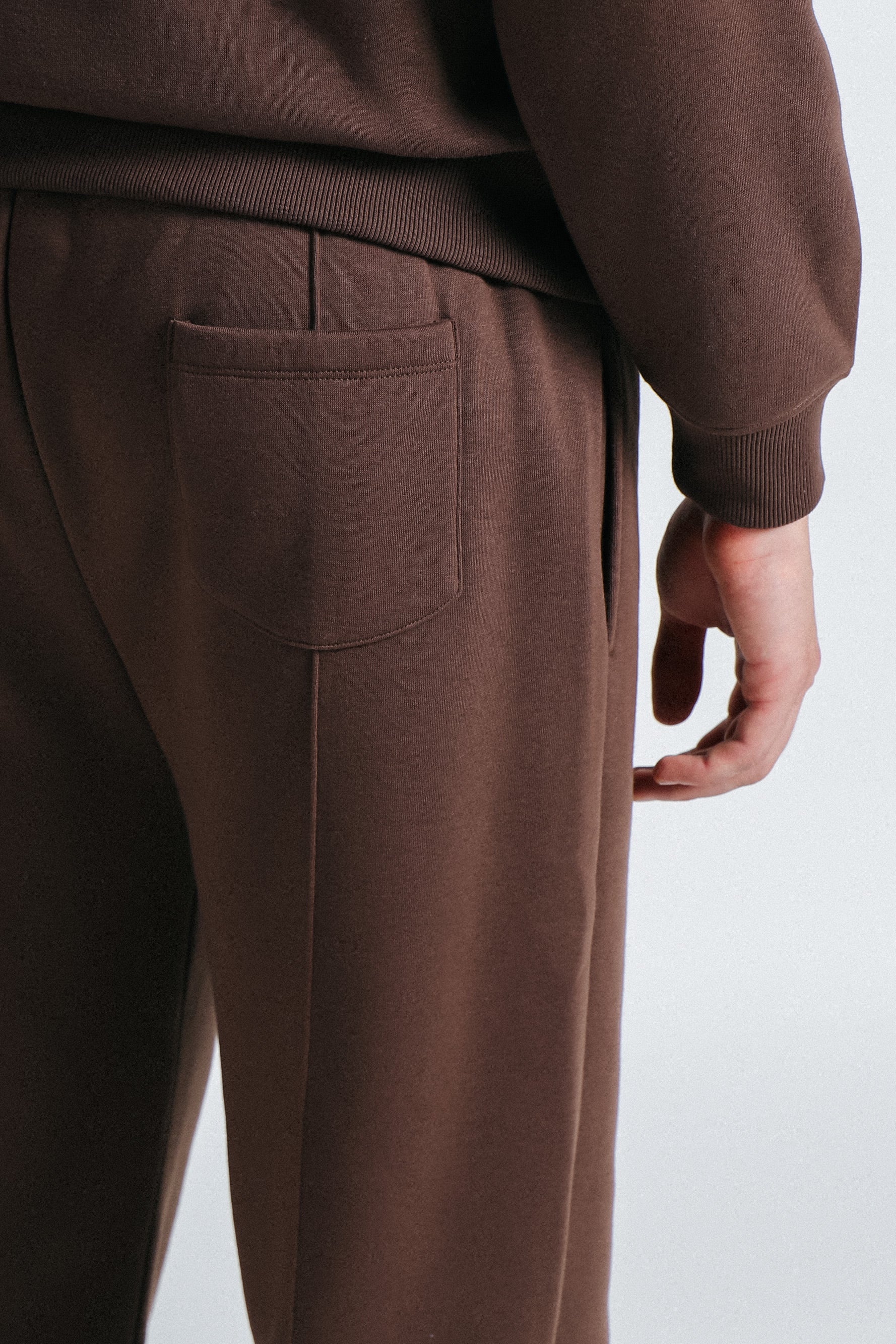 PANTALONE JOGGING FONDO LARGO MARRONE