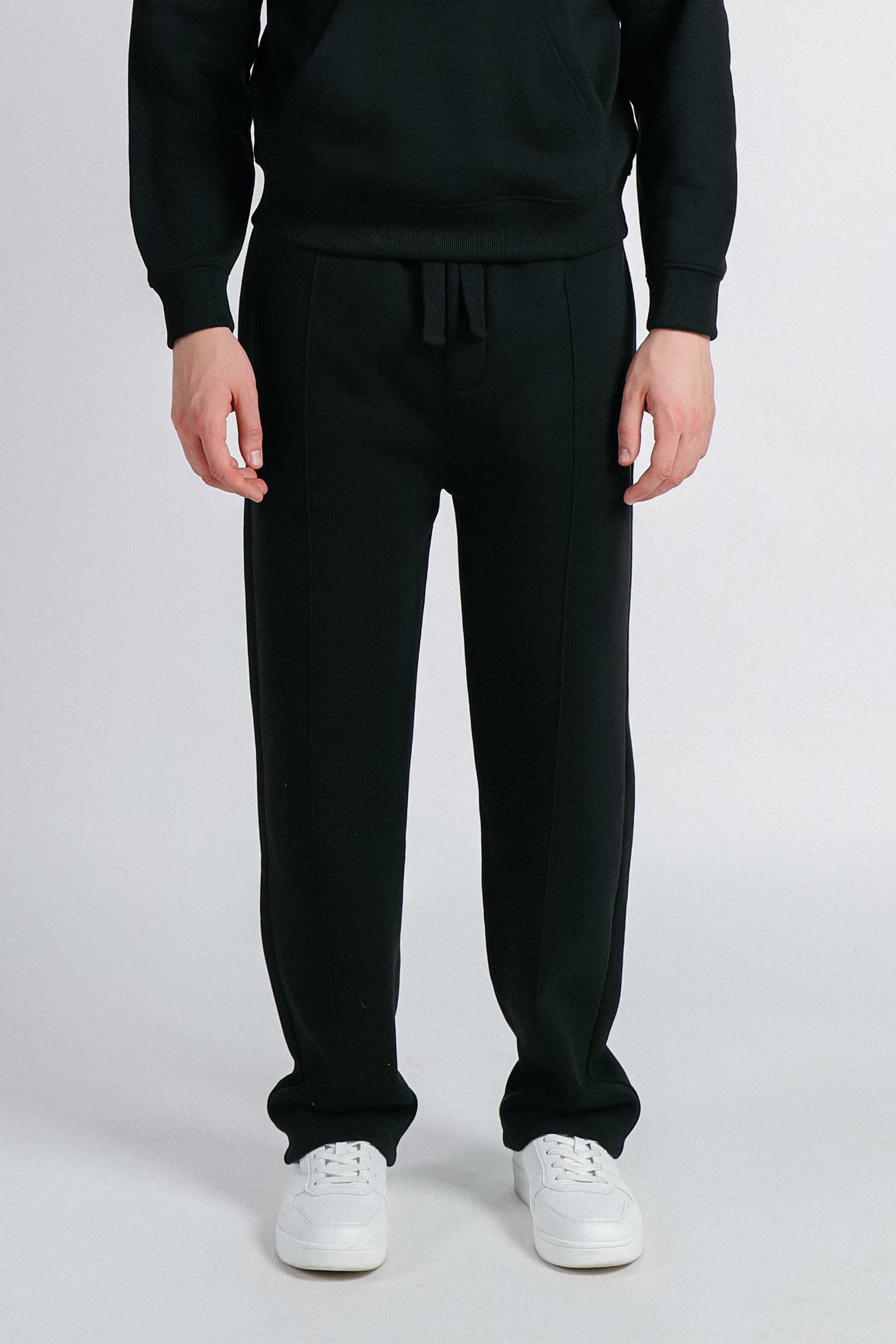 PANTALONE JOGGING FONDO LARGO NERO