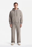 PANTALONE JOGGER IN FELPA OVER FIT TORTORA