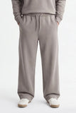PANTALONE JOGGER IN FELPA OVER FIT TORTORA