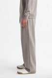 PANTALONE JOGGER IN FELPA OVER FIT TORTORA