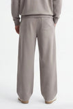 PANTALONE JOGGER IN FELPA OVER FIT TORTORA