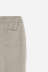 PANTALONE JOGGER IN FELPA OVER FIT TORTORA
