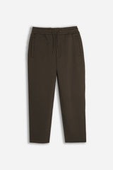 PANTALONE JOGGER IN FELPA OVER FIT MARRONE