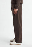 PANTALONE JOGGER IN FELPA OVER FIT MARRONE