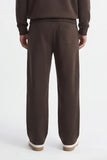 PANTALONE JOGGER IN FELPA OVER FIT MARRONE