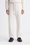 PANTALONE JOGGER IN FELPA OVER FIT PANNA