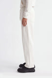 PANTALONE JOGGER IN FELPA OVER FIT PANNA