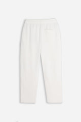 PANTALONE JOGGER IN FELPA OVER FIT PANNA