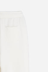 PANTALONE JOGGER IN FELPA OVER FIT PANNA