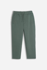 PANTALONE JOGGER IN FELPA OVER FIT VERDE BOSCO