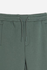 PANTALONE JOGGER IN FELPA OVER FIT VERDE BOSCO