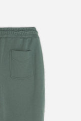 PANTALONE JOGGER IN FELPA OVER FIT VERDE BOSCO