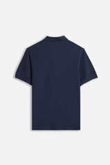 POLO BASIC PIQUET BLEU