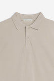 POLO PIQUET BASIC TINTA UNITA E LOGO BEIGE