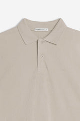 POLO PIQUET BASIC TINTA UNITA E LOGO BEIGE