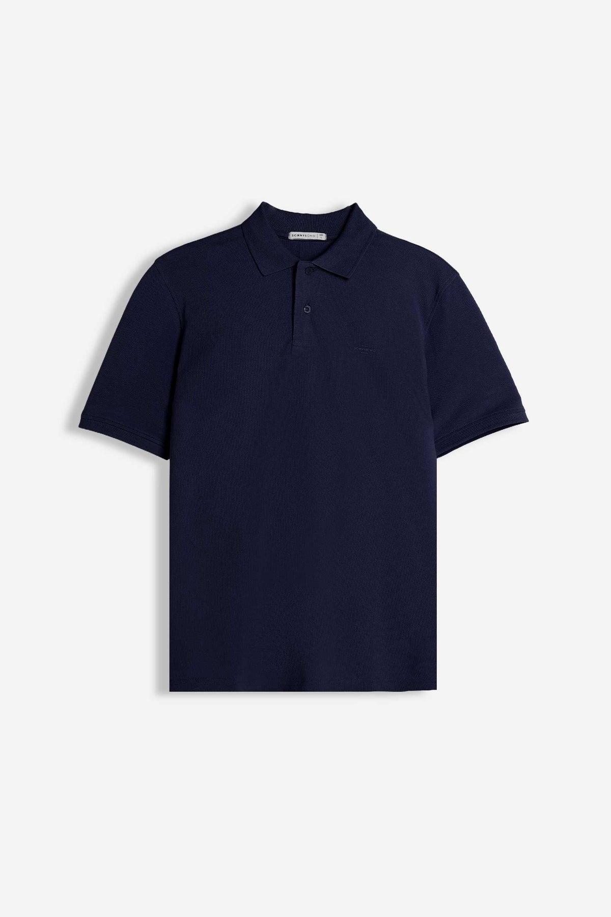POLO PIQUET BASIC TINTA UNITA E LOGO BLEU