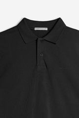POLO PIQUET BASIC TINTA UNITA E LOGO NERO