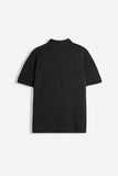 POLO PIQUET BASIC TINTA UNITA E LOGO NERO