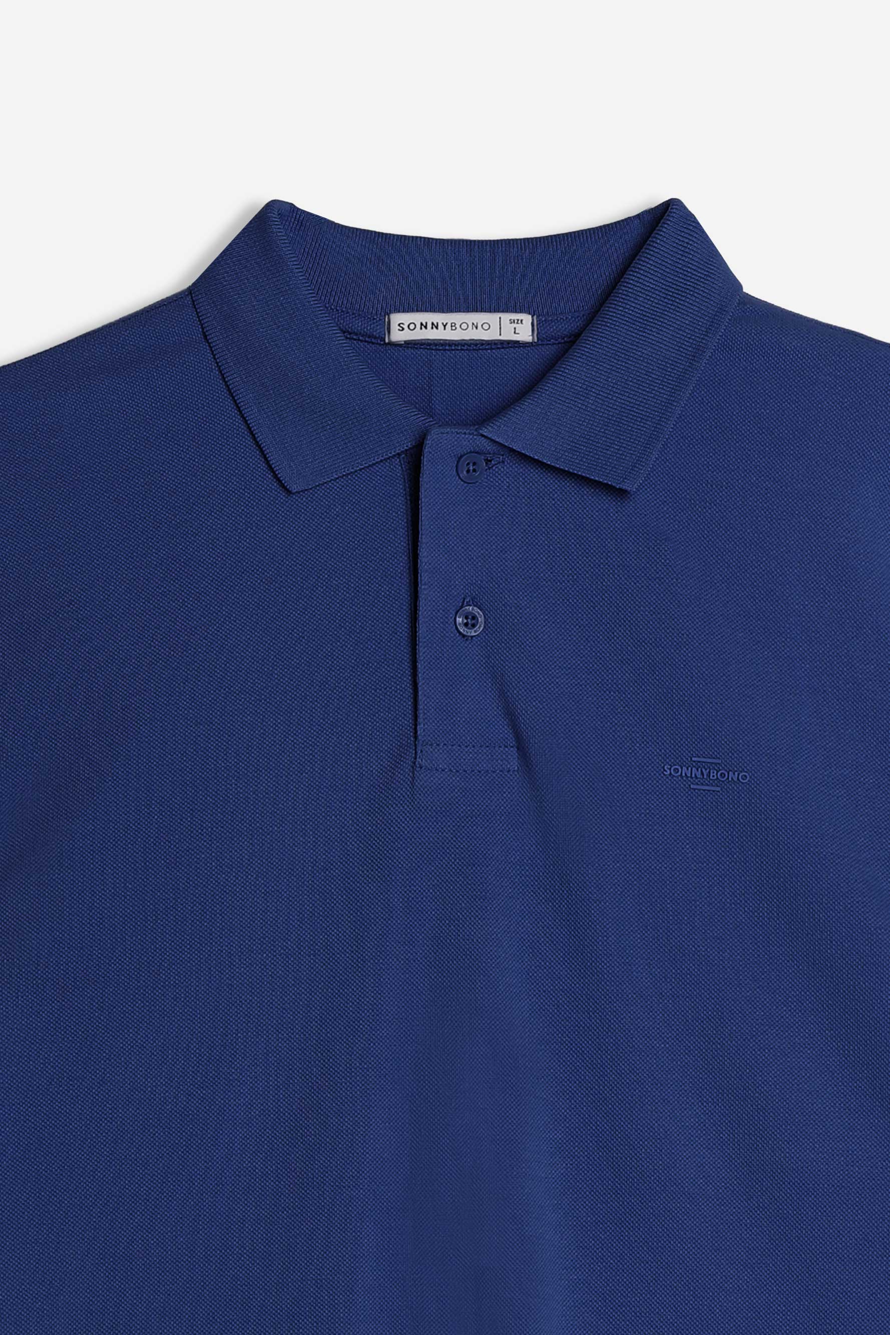 POLO PIQUET BASIC TINTA UNITA E LOGO ROYAL