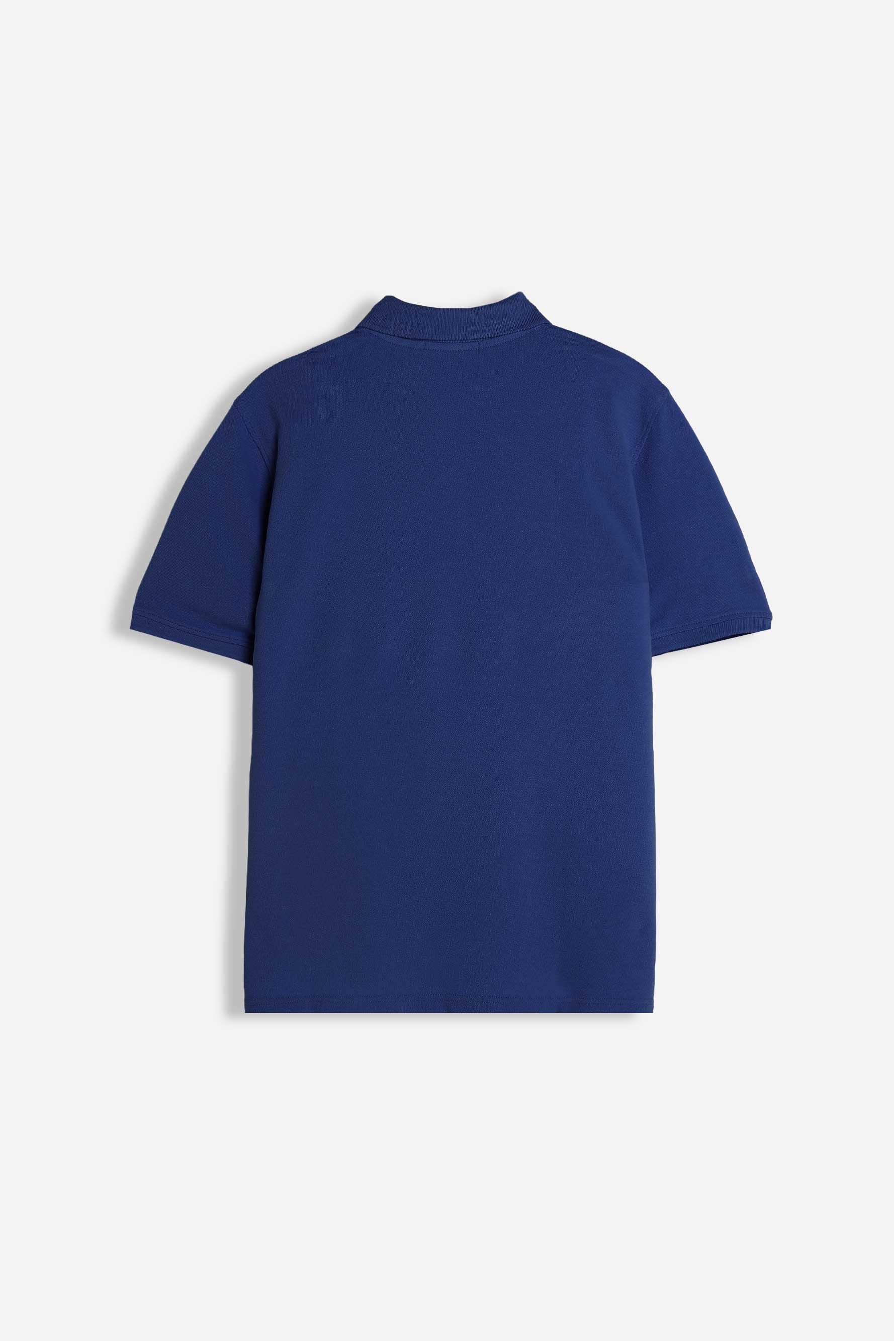 POLO PIQUET BASIC TINTA UNITA E LOGO ROYAL