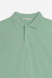 POLO PIQUET BASIC TINTA UNITA E LOGO SALVIA