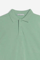 POLO PIQUET BASIC TINTA UNITA E LOGO SALVIA