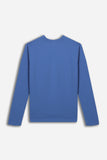 T-SHIRT GIROCOLLO STAMPATA MANICA LUNGA AZZURRO