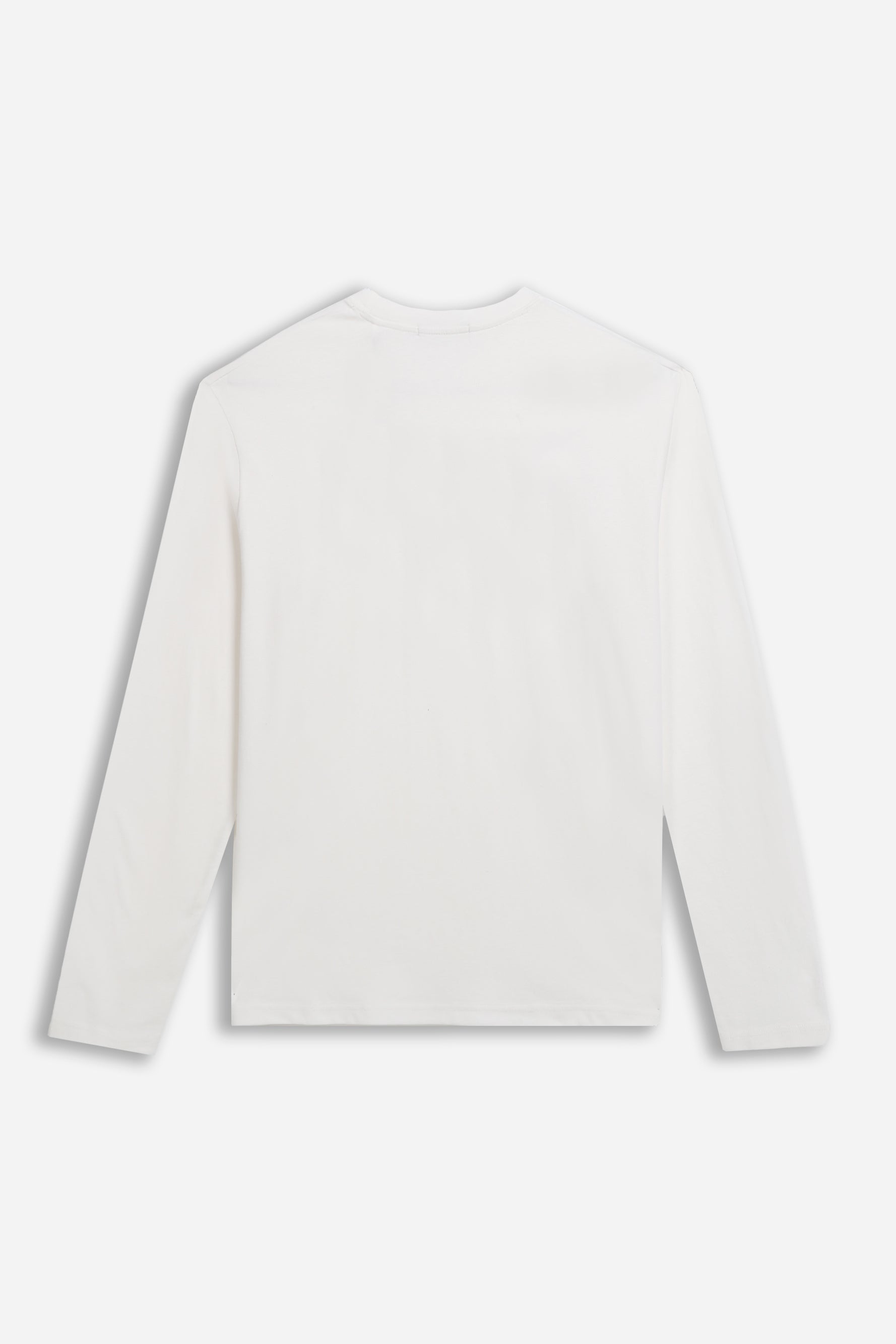 T-SHIRT GIROCOLLO STAMPATA MANICA LUNGA PANNA