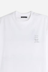 T-SHIRT GIROCOLLO STAMPATA MANICA LUNGA BIANCO