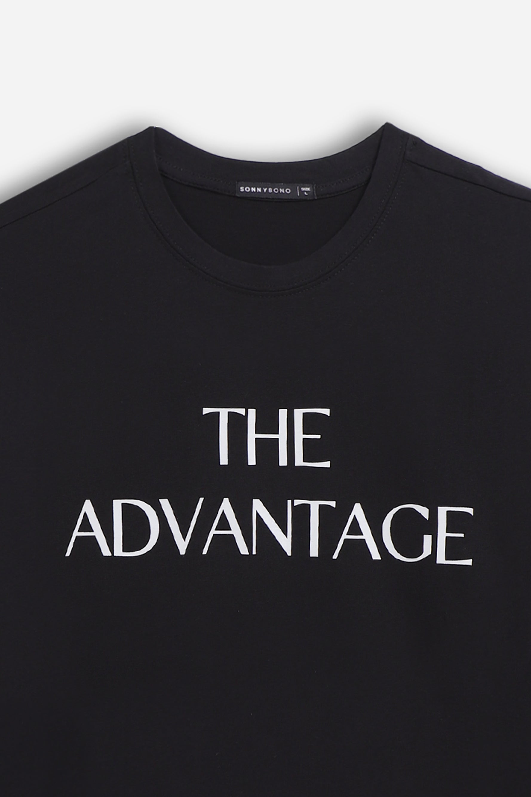T-SHIRT GIROCOLLO STAMPATA MANICA LUNGA NERO