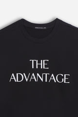 T-SHIRT GIROCOLLO STAMPATA MANICA LUNGA NERO