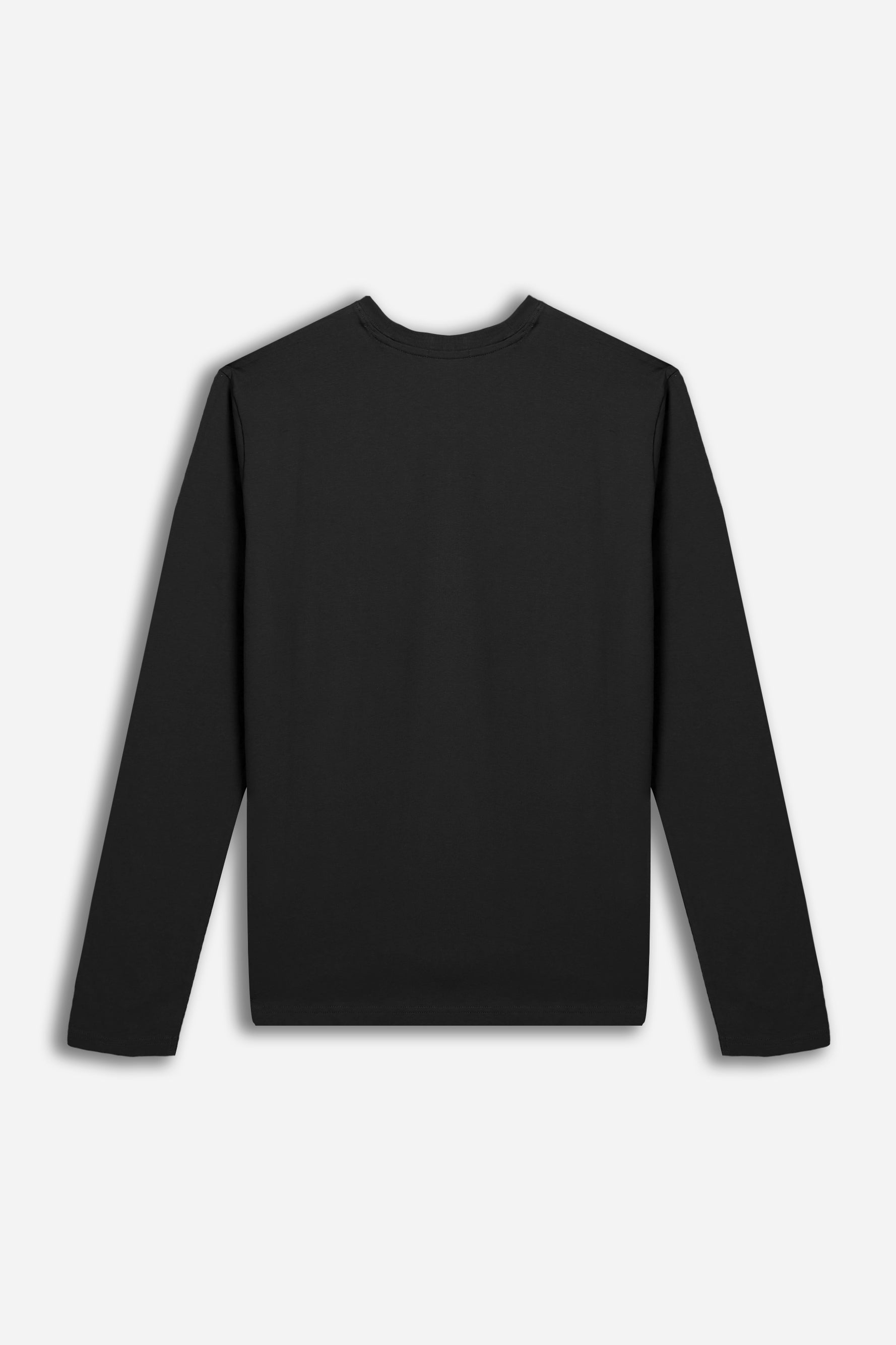 T-SHIRT GIROCOLLO STAMPATA MANICA LUNGA NERO
