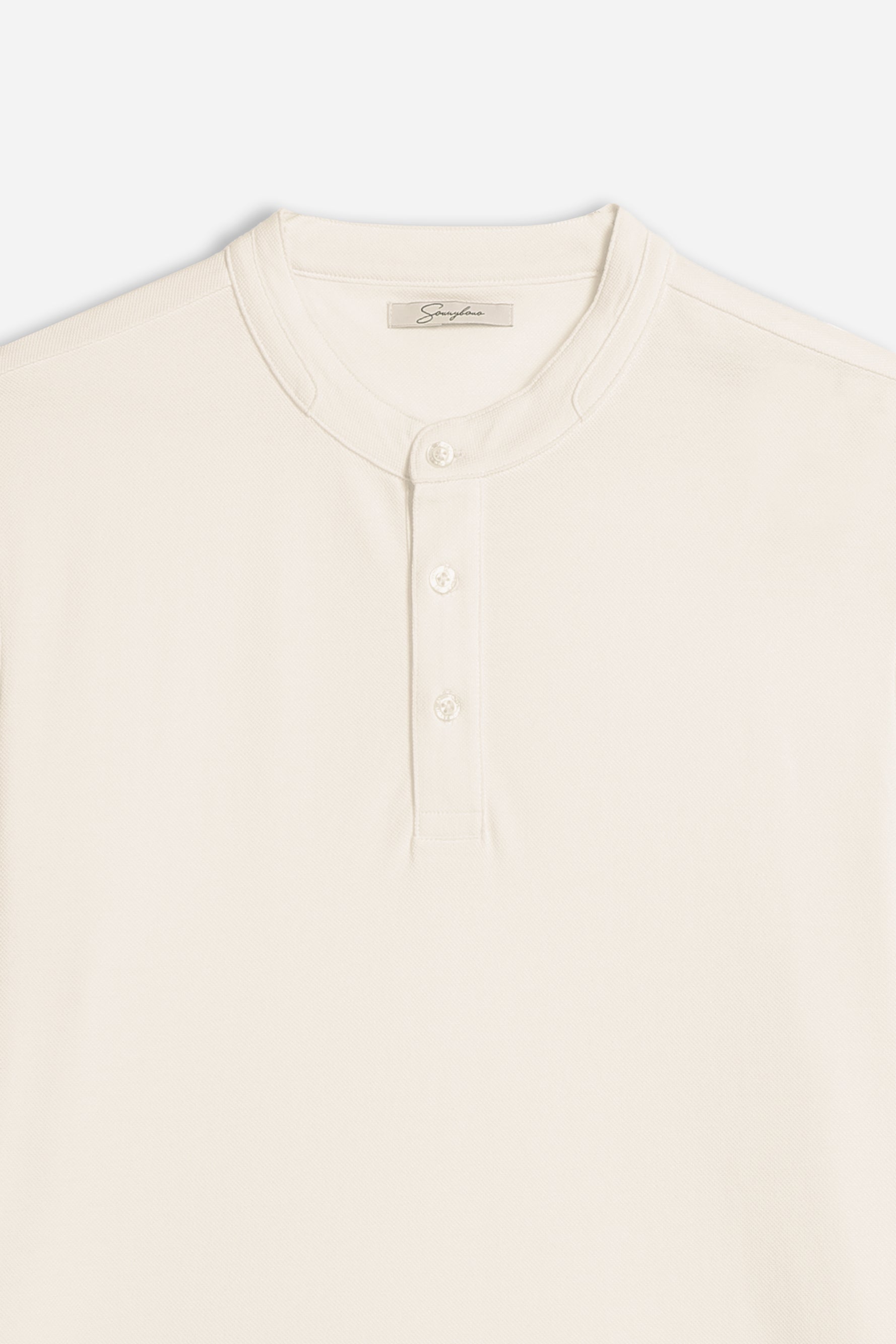 POLO COREANA IN PIQUET BEIGE CHIARO