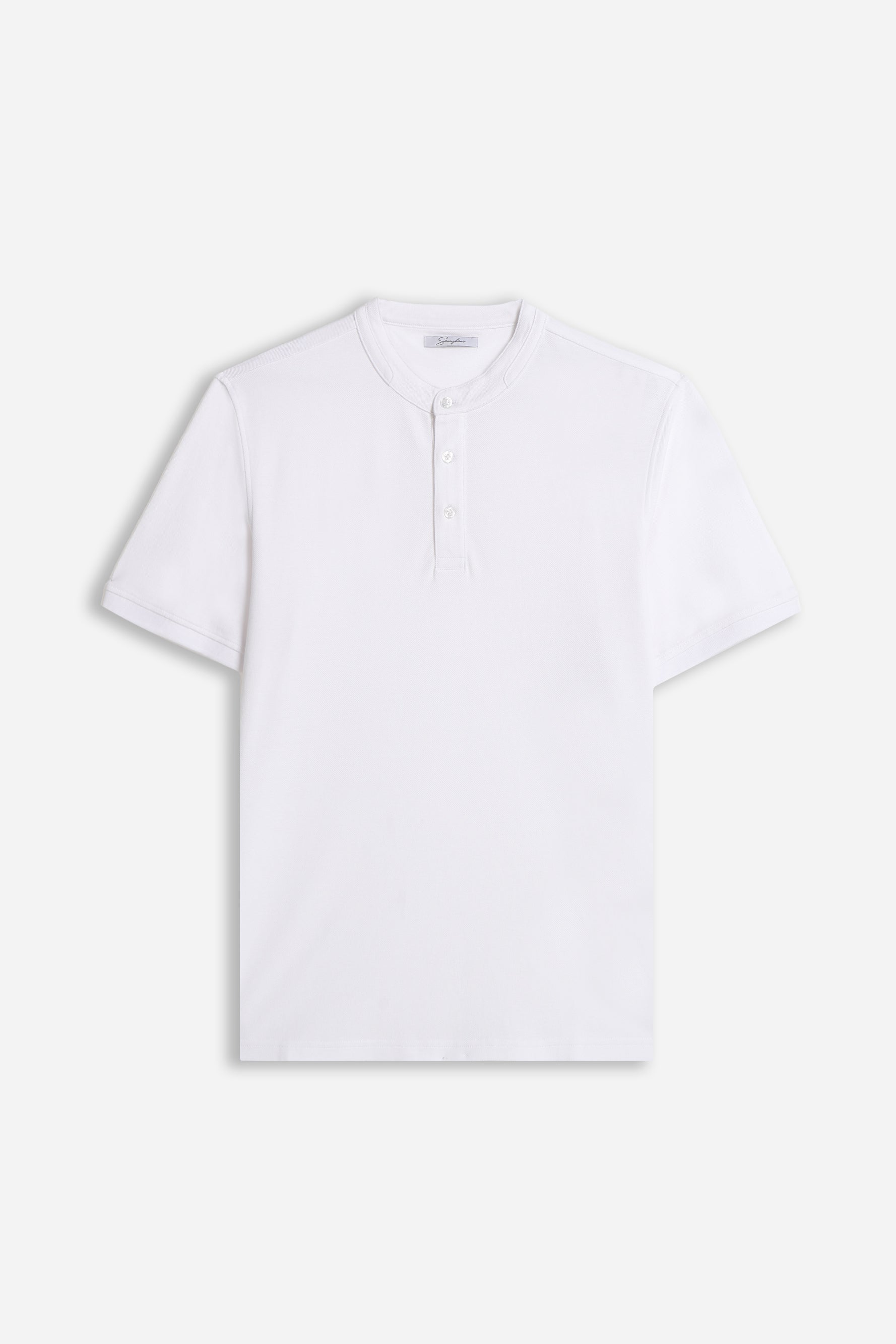 POLO COREANA IN PIQUET BIANCO