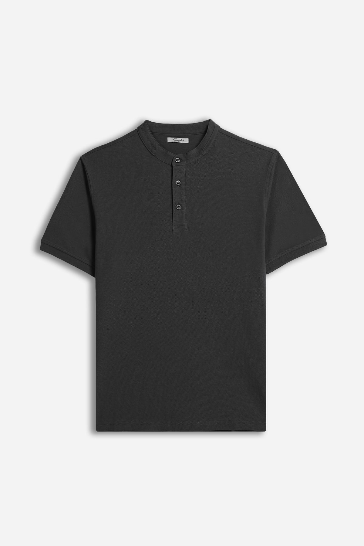 POLO COREANA IN PIQUET NERO