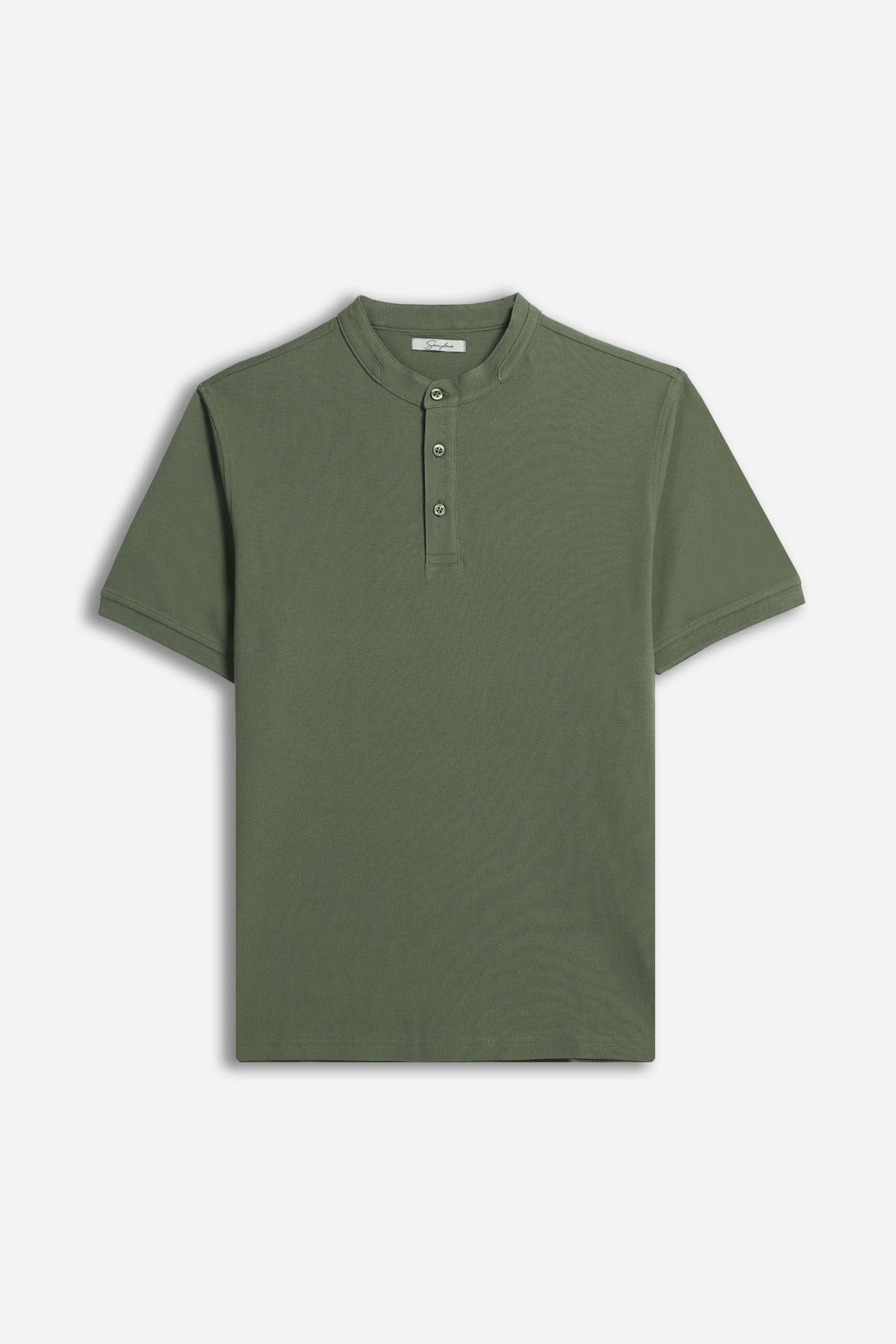 POLO COREANA IN PIQUET VERDE MILITARE