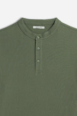 POLO COREANA IN PIQUET VERDE MILITARE