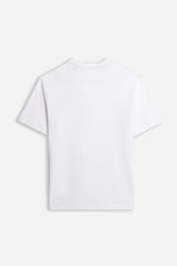 T-SHIRT CON TASCHINO E STAMPA BIANCO
