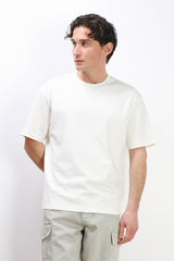 T-SHIRT GIROCOLLO OVER FIT GESSO
