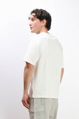 T-SHIRT GIROCOLLO OVER FIT GESSO