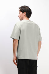 T-SHIRT GIROCOLLO OVER FIT GRIGIO