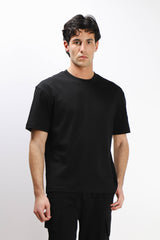 T-SHIRT GIROCOLLO OVER FIT NERO